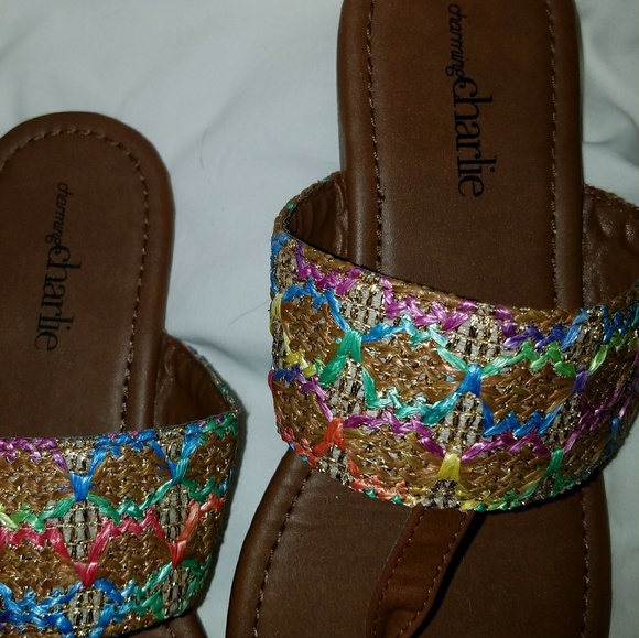 Charming Charlie's Flip Flops Size 8👙👙🕶☉☉🕶🕶 - Picture 2 of 4